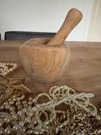 Robuuste houten vijzel, Ophalen of Verzenden