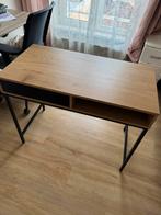 Bureau TRAPPEDAL 48x95 1 lade warm eiken kleur/zwart, Ophalen, Zo goed als nieuw, Rechthoekig, 50 tot 100 cm