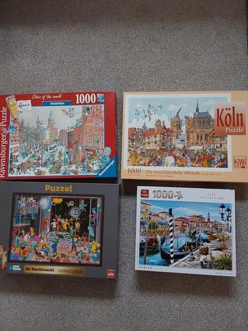 Puzzel Keulen, Amsterdam, Venetië en de nachtwacht  beschikbaar voor biedingen