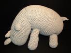 HEMA NEUSHOORN RETURN TO SENDER GEHAAKT GRIJS/BLAUW/WIT MET, Kinderen en Baby's, Speelgoed | Knuffels en Pluche, Ophalen of Verzenden