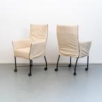 6x Montis Chaplin eetkamerstoelen Crême wit, Ophalen of Verzenden, Nieuw, Leer
