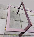 Vintage bruin metaal frame salontafel brutalist space age, Huis en Inrichting, Tafels | Salontafels, Ophalen, Gebruikt, 100 tot 150 cm