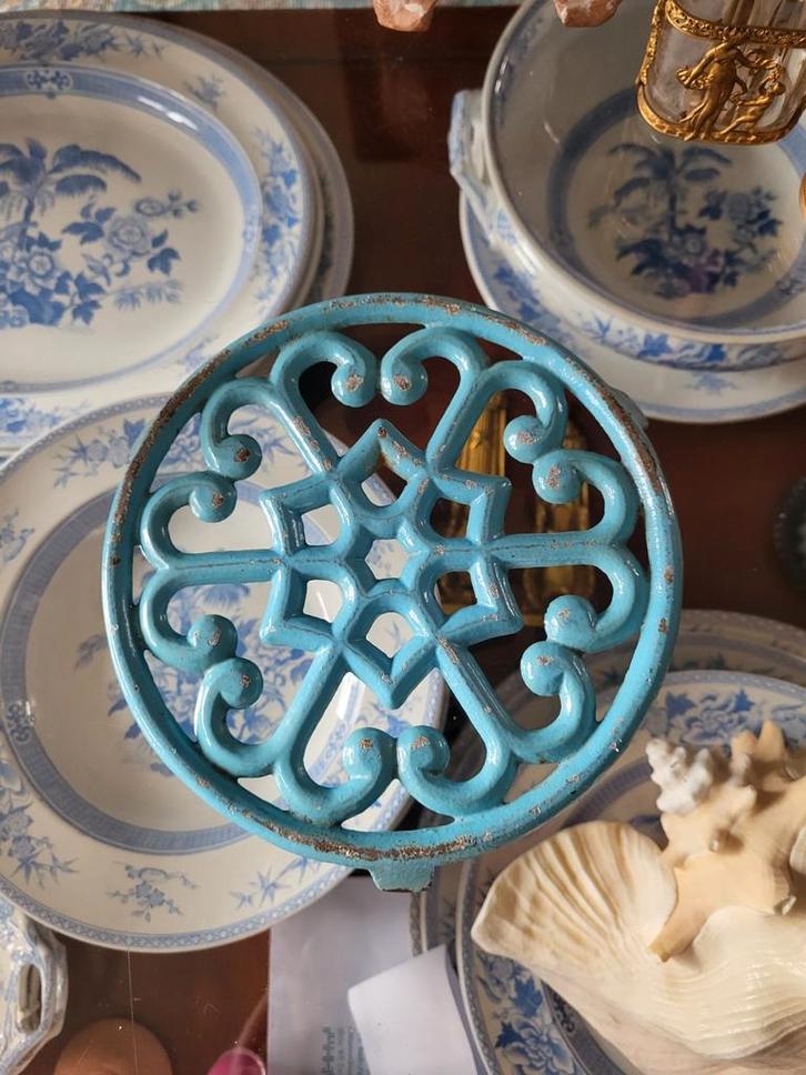 2 Brocante gietijzeren onderzetters, Antiek en Kunst, Curiosa en Brocante, Ophalen of Verzenden