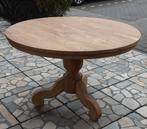 Teakhouten bolpoot tafel 120, Huis en Inrichting, Tafels | Eettafels, Ophalen of Verzenden, Zo goed als nieuw, Vier personen, 100 tot 150 cm