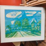 Houtsnede Luuk Scholten 91x71, Antiek en Kunst, Ophalen