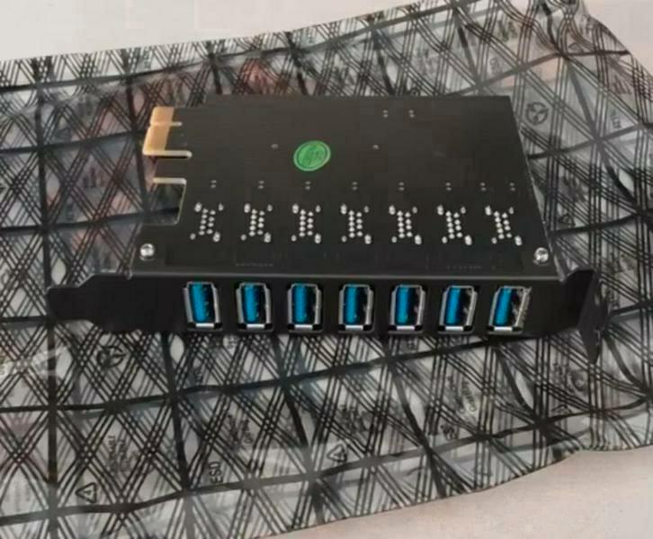 NN0104 - PCIe 7 poorten USB 3.2 poorten uitbreidingskaart 5G, Computers en Software, Dockingstations, Ophalen of Verzenden