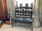 Brocante Antieke bank hal serre bijzet,  rijke versiering, Ophalen