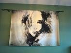 Wanddoek 200x140cm met rails, Ophalen, 125 cm of meer, 75 cm of meer, Print