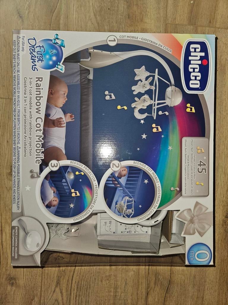 Chicco Regenboog Muziekmobiel - Zo Goed Als Nieuw, Kinderen en Baby's, Speelgoed | Overig, Zo goed als nieuw, Jongen of Meisje