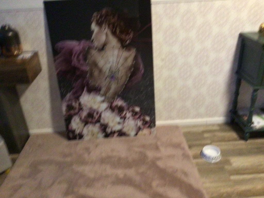 Schilderij met glas, Huis en Inrichting, Woonaccessoires | Schilderijen, Tekeningen en Foto's, Ophalen, Nieuw, Schilderij, 75 tot 100 cm