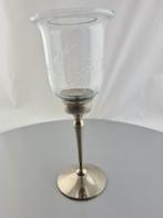 Windlicht op zilveren voet, Huis en Inrichting, Woonaccessoires | Kandelaars en Kaarsen, 25 tot 50 cm, Nieuw, Ophalen of Verzenden