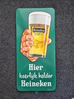 Emaille bord heineken, Ophalen of Verzenden, Gebruikt, Reclamebord
