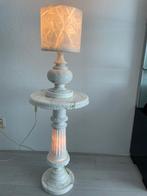 Compleet lamp+zuil marmer., Huis en Inrichting, Lampen | Tafellampen, Ophalen of Verzenden, Zo goed als nieuw, Minder dan 50 cm
