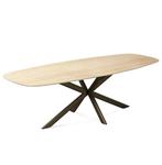 hpl tafel travertine met luxury poot brown **Zen-lifestyle**, Ophalen, Overige materialen, 50 tot 100 cm, Vijf personen of meer