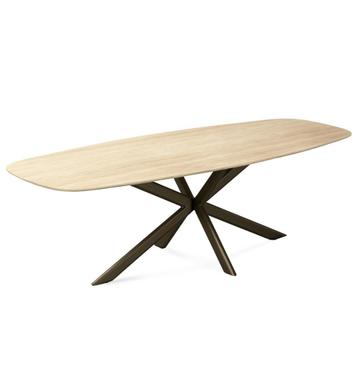 hpl tafel travertine met luxury poot brown **Zen-lifestyle** beschikbaar voor biedingen