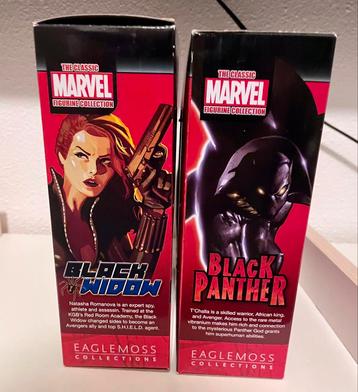 Marvel figurines (Eagle Moss) Black Panther / Black Widow beschikbaar voor biedingen