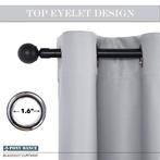 Grijze verduisterings thermische gordijnen 117 x 228 cm new, Huis en Inrichting, Stoffering | Gordijnen en Lamellen, 100 tot 150 cm