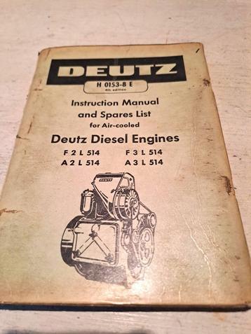 Deutz diezel motoren instructie + onderdelen boek beschikbaar voor biedingen
