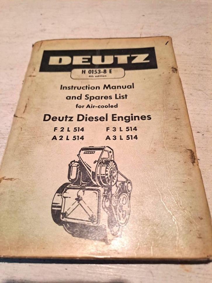 Deutz diezel motoren instructie + onderdelen boek, Auto diversen, Handleidingen en Instructieboekjes, Ophalen