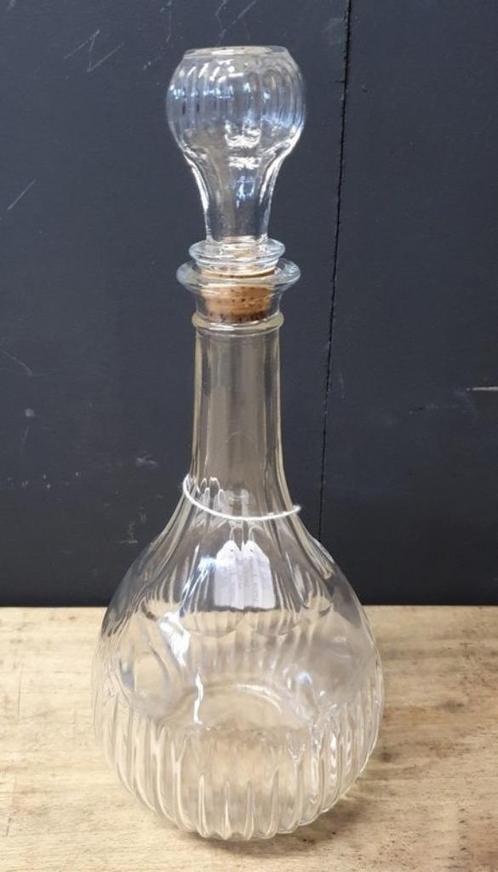 1310 Vintage glazen karaf decanteerfles wijnfles fles swiet, Antiek en Kunst, Antiek | Glas en Kristal, Verzenden