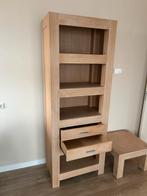 Houten kast met lades en planken, Ophalen, 200 cm of meer, Eikenhout, 50 tot 100 cm