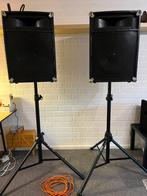 PA boxen met statieven, Muziek en Instrumenten, Versterkers | Keyboard, Monitor en PA, Ophalen, Gebruikt, Minder dan 500 watt