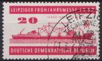 DDR 1957 Leipziger EXPO Vrachtschip, Ophalen of Verzenden, Gestempeld, Overige thema's