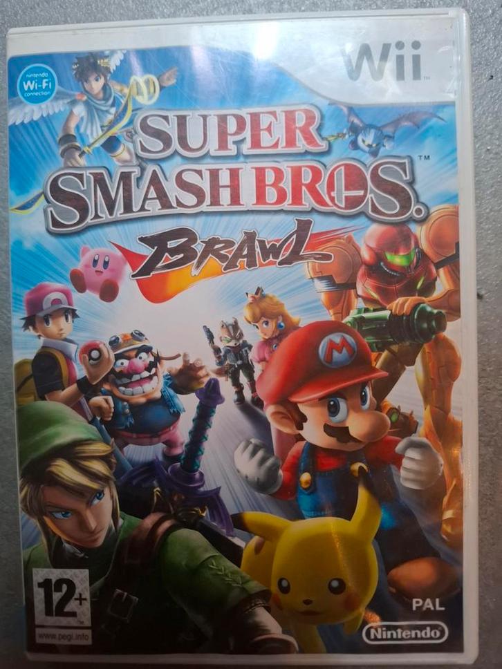 Super Smash Bros. Brawl, Spelcomputers en Games, Games | Nintendo Wii, Zo goed als nieuw, Vechten, 3 spelers of meer, Vanaf 12 jaar