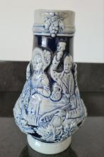 Antieke Blauw-Witte wijn schenkkan-bierkruik, Ophalen of Verzenden