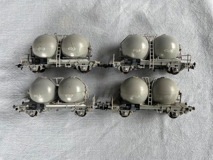 4 Roco NS bollenwagens, Hobby en Vrije tijd, Modeltreinen | H0, Gebruikt, Wagon, Gelijkstroom, Roco, NS, Ophalen of Verzenden