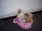 baby anabel interactief met reiswieg, Ophalen of Verzenden, Zo goed als nieuw, Babypop