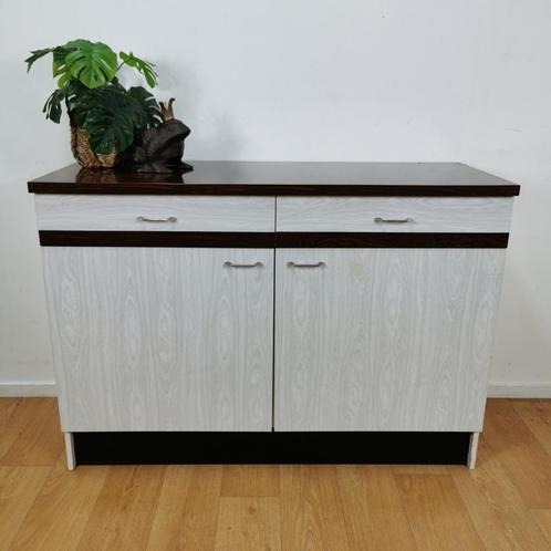 Vintage Mid Century formica keukenkast wandkast dressoir, Huis en Inrichting, Kasten | Dressoirs, Zo goed als nieuw, 25 tot 50 cm