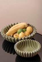 Present Time  schaal incl deco Wave donkergroen 20x20, Ophalen, Kunststof, Schaal, Rond