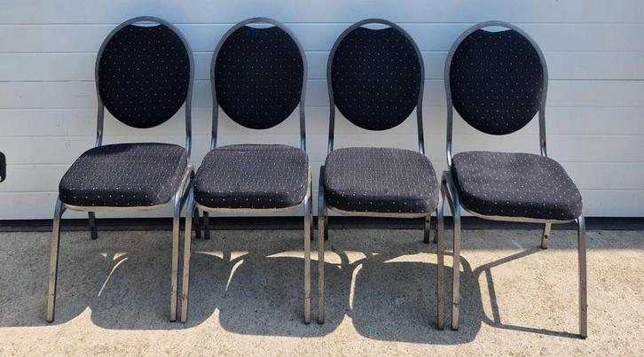 14 x stackchairs zwart kantine kantoor stoelen vergaderstoel, Huis en Inrichting, Stoelen, Zo goed als nieuw, Vijf, Zes of meer stoelen