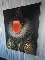 Muso schilderij Isabella 105x140 grafitti oranje, Antiek en Kunst, Ophalen