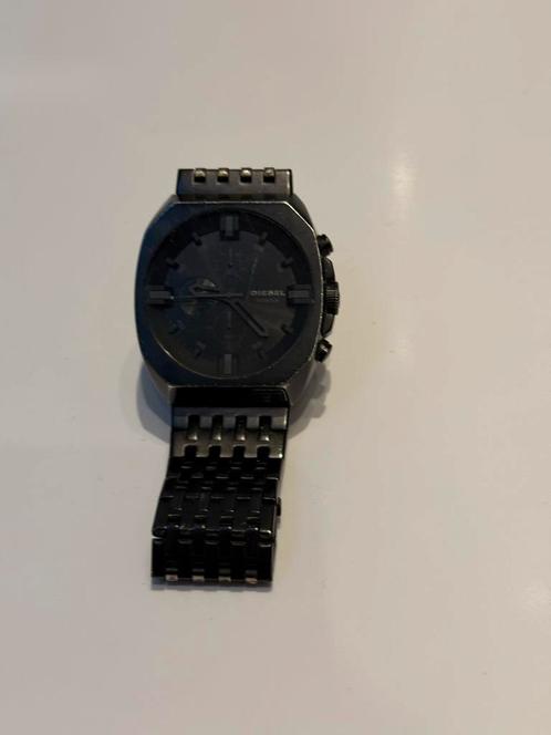 Diesel Herenhorloge Zwart Staal, Sieraden, Tassen en Uiterlijk, Horloges | Heren, Gebruikt, Polshorloge, Overige merken, Staal