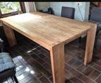 Eettafel licht eiken, Ophalen, 200 cm of meer, 50 tot 100 cm, Zo goed als nieuw