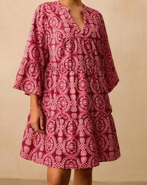 Tuniek Sherita Rozerood (44 tm 52) ** NIEUW**, Kleding | Dames, Grote Maten, Zo goed als nieuw, Jurk, Verzenden