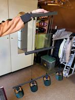 Donker groene hanglamp, Ophalen, Zo goed als nieuw, Metaal, 50 tot 75 cm