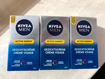 3 Nivea for men gezichtscreme (active energy) beschikbaar voor biedingen