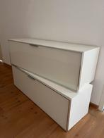 2x Wit Dressoir/TV Meubel met Klep, Ophalen, Kunststof, Gebruikt, 25 tot 50 cm