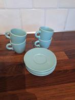 Espresso kopjes en schotels set, Huis en Inrichting, Keuken | Servies, Ophalen, Keramiek, Zo goed als nieuw, Effen