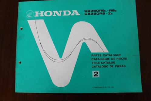 Honda CB250 RS 1981 motorcycle parts catalogue CB 250 single, Motoren, Handleidingen en Instructieboekjes, Honda, Ophalen of Verzenden