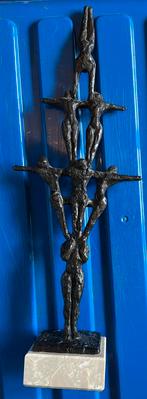 Bronzen sculptuur de 7 acrobaten, Overige materialen, 30 cm of meer, 50 tot 150 cm, Ophalen of Verzenden