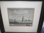 Oostvoorne Handgekl. Kopergravure Overblijfselen v/h slot, Antiek en Kunst, Ophalen