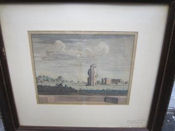Oostvoorne Handgekl. Kopergravure Overblijfselen v/h slot beschikbaar voor biedingen