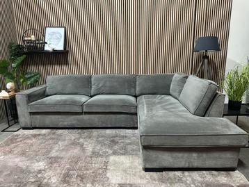 “GRATIS LEVERING” Gave Wood ribstof hoekbank! 290x200 beschikbaar voor biedingen