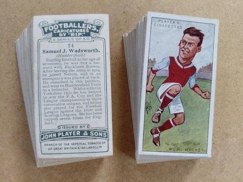 Football Caricatures by RIP complete set 50 cigarette cards, Verzamelen, Sportartikelen en Voetbal, Gebruikt, Poster, Plaatje of Sticker