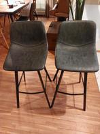 Twee barkrukken met gebruikerssporen, Huis en Inrichting, Barkrukken, Ophalen, Gebruikt, Met voetsteun, 60 tot 90 cm