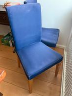 6 blauw Ikea stoelen, Huis en Inrichting, Stoelen, Ophalen, Gebruikt, Blauw, Stof